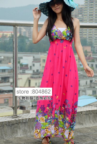  Fashion Dresses  Women on 2012 New Fashion Spaghetti Strap Long Maxi Dresses For Summer Women