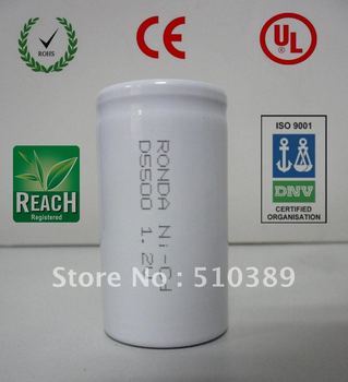 5000mAh nicd D size rechargeable battery 1.2V