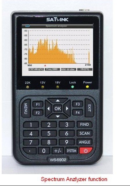 satlink WS-6902 DVB-S Digital Satellite Finder meter with Spectrum Analyzer