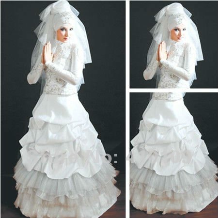 مدل لباس عروس با حجاب,لباس عروس محجبه,عکس عروس پوشیده
