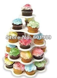 12PCS per Lot Bakeware Cake Stand 5 Tier CUPCAKE DESSERT HOLDER STAND Cake Muffin Wedding Birthday Party(China (Mainland))