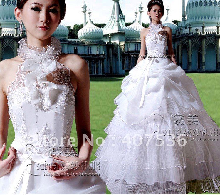 2012 Royal Strapless Wedding dresses Fluffy Princess bridal dressIvory 