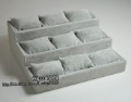 Elegant Silver Gray 3 Tiers 9  Watch Holder Pillows Jewelry Stand  Bracelet Display