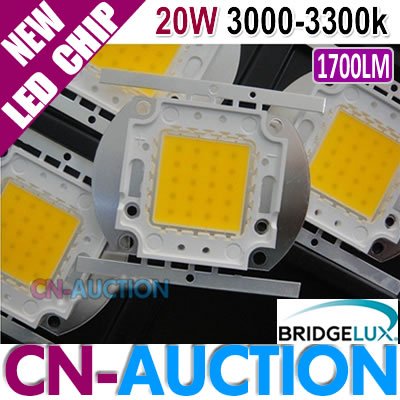FREE SHIPPING! Bridgelux LED Chip 20W Warm White 3000-3300k 1700LM High Power LED Lamp Bulb 10pcs/lot (CN-BLC39) [Cn-Auction](China (Mainland))