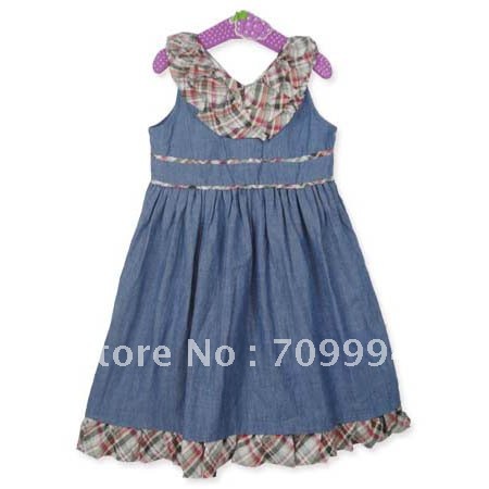 Denim Dress on 2012 Girls Dresses  Kids Classic Denim Dress  Sleeveless Children