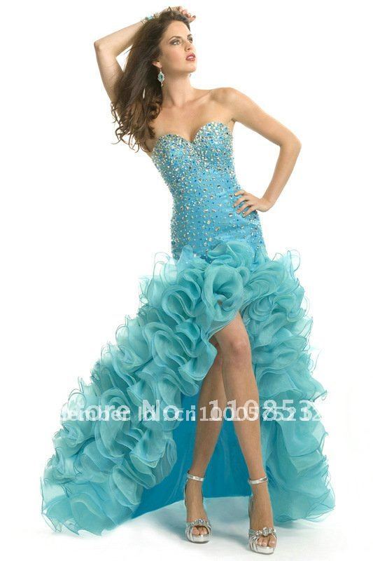 Sexy Classic Simple HiLo Sweetheart Court Train Tulle Tassel Beaded 