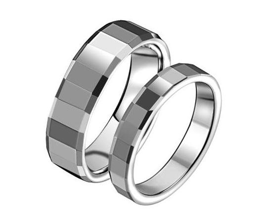 Free Shipping For Worldwide His and Hers Wedding Band Promise Rings Set 