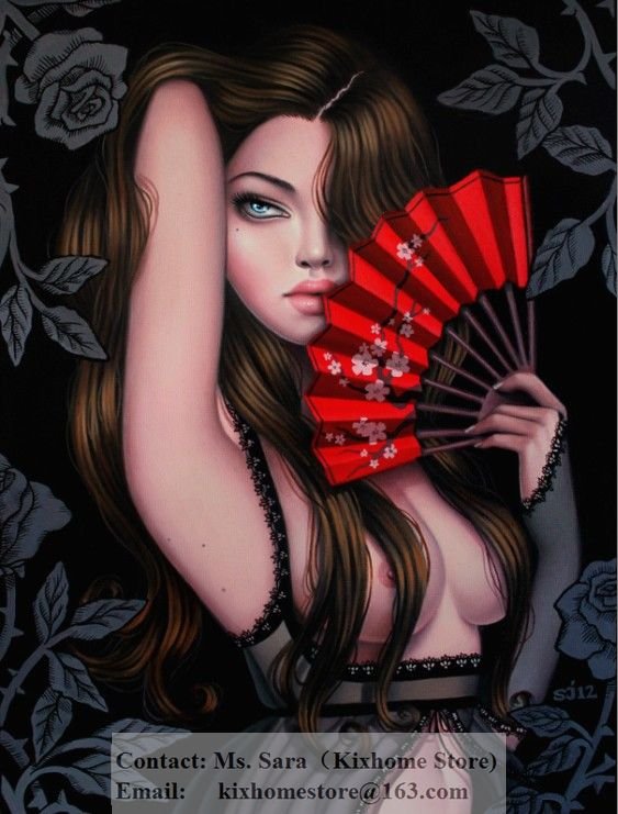 Joncas-Dirty-Show-Red-lip-Sexy-Girl-hand-painted-Museum-quality-figure-canvas-paintings-replica-The.jpg