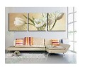 MODERN ABSTRACT ART OIL PAINTING:FLOWER white tulip(No Frame)315