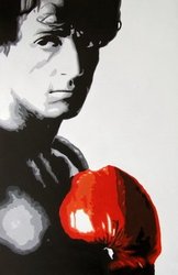 hand-painted wall art Great handsome boxing hero home decoration abstract pop Figure oil painting on canvas mixorde(China (Mainland))