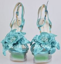 Wholesale women shoe,sandal,high heeled,flowers suede shoes,ankle strap fashion sandal,women shoe,silk mesh&Free shipping