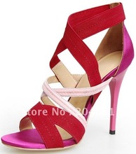 Wholesale women shoe,sandal,high heeled,suede shoe,ankle strap fashion sandal,women shoe,cross strap,colorful shoe&Free shipping