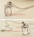 Amazing transparent gift package pendant necklace , fashion package charm necklace chain ,6016.64,FrEe ShIpPInG