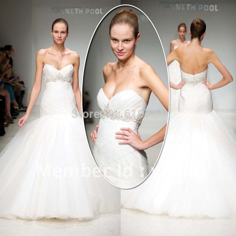 Vnaix W0002 Designer 2012 Sweetheart Backless Mermaid Wedding Dresses