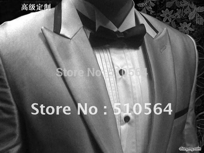 Wholesale Groom Tuxedos Best men silk Suit Wedding Groomsman Men 