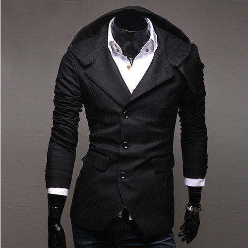 Free Shipping Men's Hoody Blazer Suit Leisure Oblique Tuxedo High Quality 