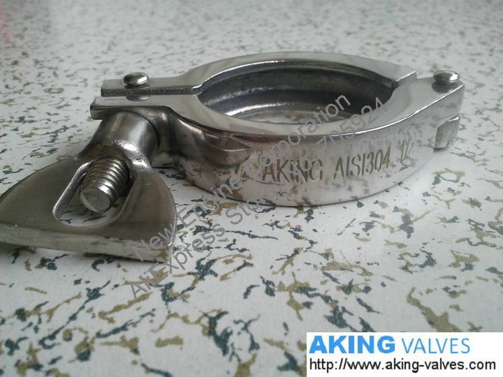 20 braçadeiras dos PCes para os encaixes de tubulação sanitária, para 50.5mm aplauso, são apropriadas para 1/2 ", 1 " e 1.5 " tubulações e connecions SS304 das válvulas