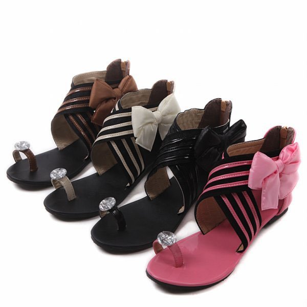 Sandale Vere .. - Faqe 10 Ladies-sandals-Flat-sandals-2012-new-style-Big-bow-Free-shipping-W159