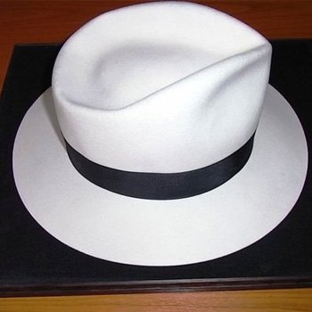 new commemorate mj white fedora hat cap wool classic