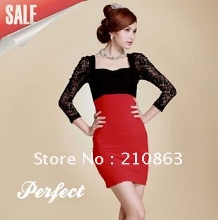 red and black party dresses