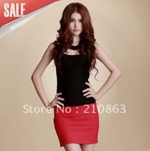  Party Dress on Free Shipping Hot Club Party Dresses Sexy Short Black And Red Dress