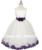 Simple Pretty A-line Scoop Ankle Length Organza Applique Handmade Flower Flower Girl Dresses W-0173