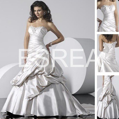 GD16 Vintage Lace Up Sweetheart Backless Applqiued Wedding Dress Can Can