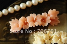 Free Shipping 12*43mm 8 Colors Flateback Resin Flowers Cameo for Mobilephone / Jewelry Accessories Wholesale 50pcs/lot