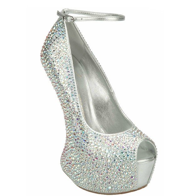 2012 No heels pumps crystal wedding shoes sexy high heel pumps open toe 