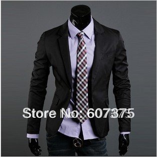 New Men's Casual Slim Stylish fit One Button Suit Blazer Coat Jackets ...