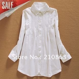 White Maternity Dress on White Dress Shirt For Women Long Sleeve Shirts Fashion Design Classic