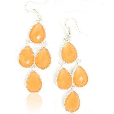 Wholesale Fashion Bracelets on Wholesale Fashion Jewelry Vintage Silver Orange Water Drop Earrings