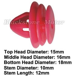 Door Trim Panel Clip Red Nylon Retainer Fastener Amanti Magentis Optima Rondo Sedona Sportage 2003-On Replace Kia 82315-27000(China (Mainland))