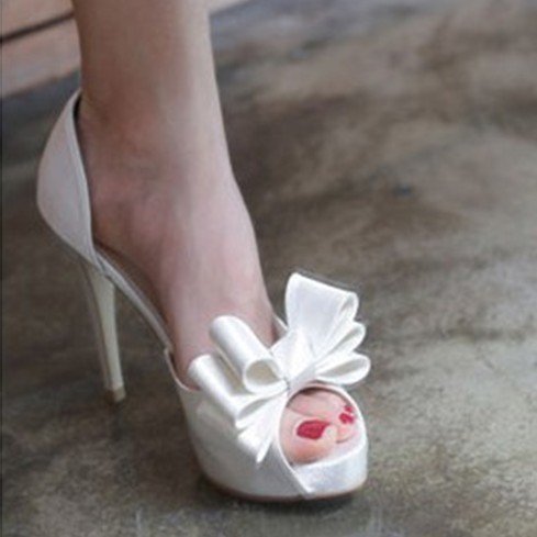  Size Wedding Dress Designers on 2013 Korean Style Women S Fashion High Heel Pumps With Knot  Platform