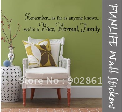 Wall Decals  Living Room on Wall Saying 26x101cm We Are Family Living Room Wall Quote Decal