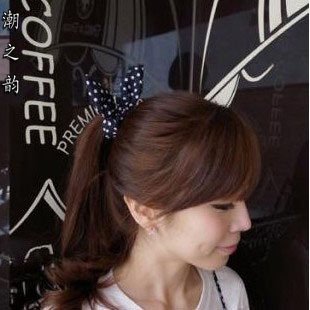 lfast 1pcs free shipping Full38 City Hunter the same paragraphiViThe amazing hair towel wave point rabbit ears ring rope hair ac(China (Mainland))