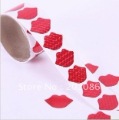 Trialsale 100pcs Lips style Stickers Lips shape adhesive stickers Lips Labels Free shipping