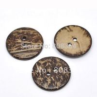 Free Shipping 20 Brown Coconut Shell Sewing Buttons Scrapbooking 38mm Knopf Bouton(W01517 X 1)