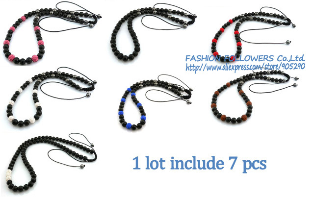 Hot Sale Classic Jewelry Western Shamballa Necklace Blue Crystal Pave Beads Woven Necklace Best Gift Free Shipping NC041(China (Mainland))
