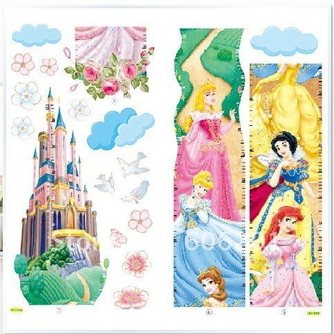 Princess Stickers on Removable Princess Castle Wall Sticker  Cartoon Posted Children Room