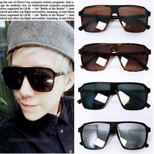 Free shipping wholesale+100% UV resistance material Vintage style Curved legs square women sunglasses(2 color mix)