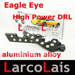 L 7 F shape 2x6 LED White Eagle Eye Daytime Running Light DRL Waterproof Tail Backup Reverse Lamp(China (Mainland))