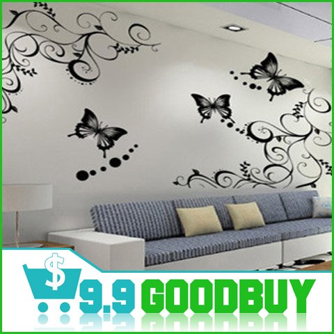 Removable Wallpaper on Free Shipping Removable Butterfly Wall Stickers Home Decor 1pc 1vine