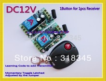 12V 1CH RF Wireless remote control switch system Non Latched Self Latched wireless switch 1controller 2
