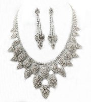 Cheap Wedding Jewelry Sets  Brides on Silver Party Activity Wear Rhinestone Wedding Jewelry Sets For Brides