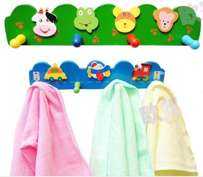 Baby Clothes Hanger Cute wall hanger WOODEN COAT CLOTHES HOOKS HOOK WALL HANGER RACK BABY CARTOON - polling for Life Style & Fashion comp sep 2012