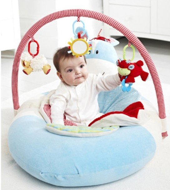 1pc/lot, exploração agrícola azul da flor da cor ELC sentam-me acima do assento do Cosy-Bebê, esteira do jogo do bebê/ninho do jogo, sofá inflável do bebê, brinquedo do miúdo