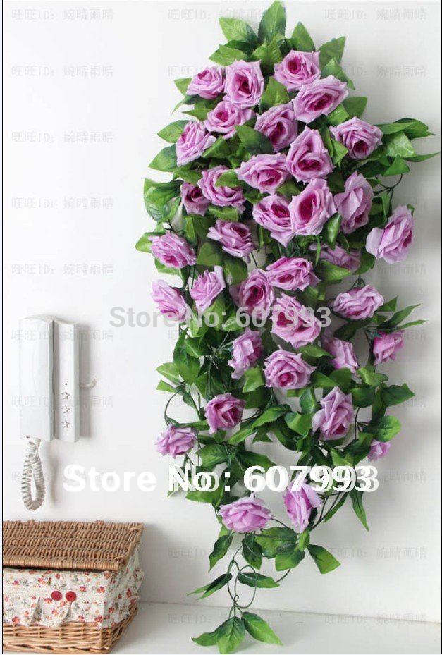 artificial silk grape ivy, fabric flowers vine, home garden house ...