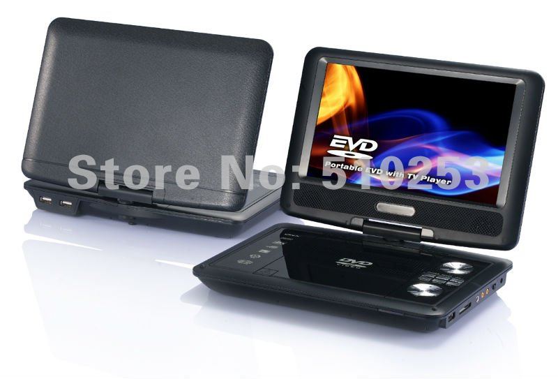 post free shipping! mini 9 inch silver portable dvd player with TV ...