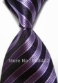 Free shipping Black pure Stripe Silk Classic Woven Man Tie Necktie